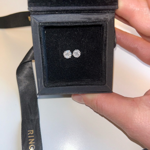 Ring Concierge Diamond Illusion Studs - Picture 4 of 9